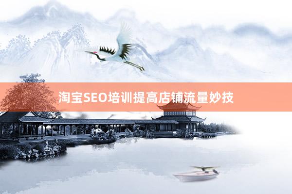 淘宝SEO培训提高店铺流量妙技