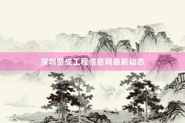 深圳赞成工程信息网最新动态