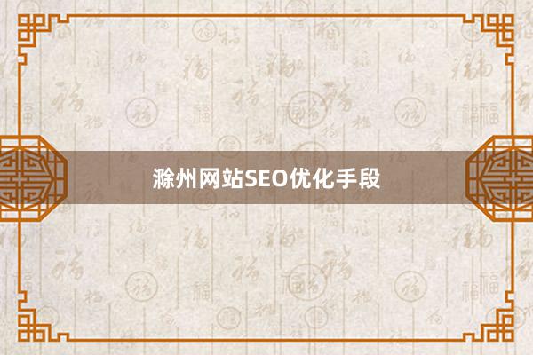 滁州网站SEO优化手段